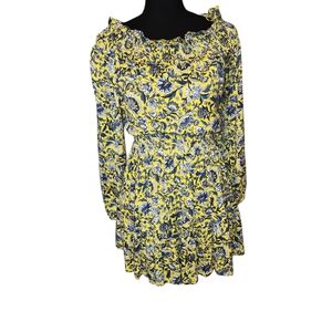 2/30 Michael Kors Size S Floral Yellow and Blue Women's Dress